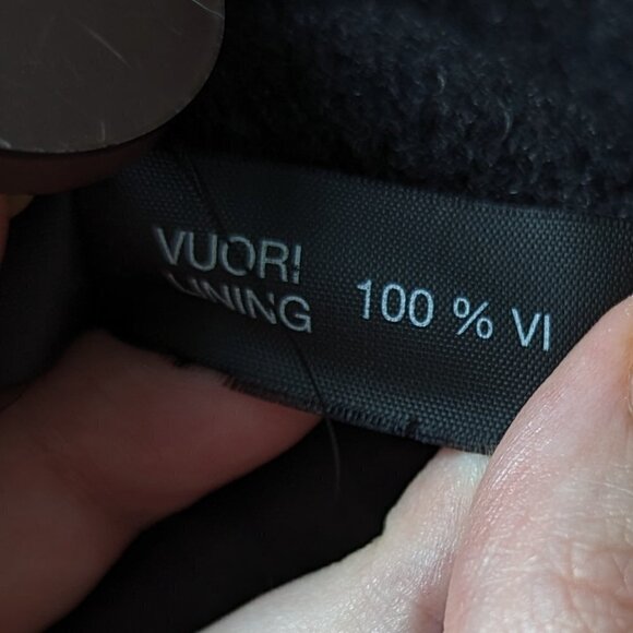 Annikki Karvinen Grey & Red Long 100% Wool Oversized Coat Handmade in Finland - Picture 6 of 14